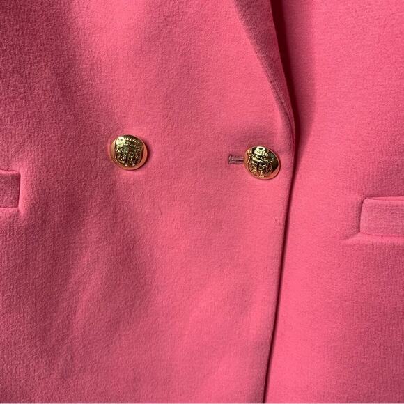 Talbots double breasted hot pink barbie core jacket size 14 valentine - Picture 5 of 6